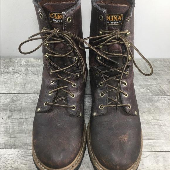 Carolina CA821 Men’s Soft Toe Briar Pitstop Leather Lug Logger Boots Size 9 D - Picture 4 of 12